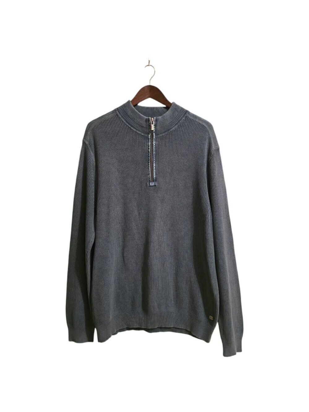 Tommy Bahama Blue East River Half-Zip Sweater Sz XXL